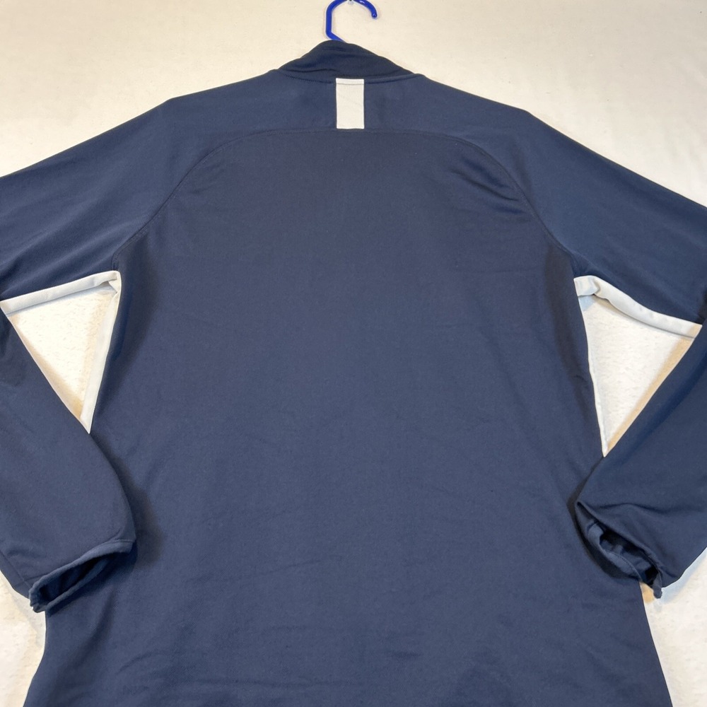Nike DriFit Full Zip WIndbreaker Mens Medium Blue Logo Embroidered Casual - Picture 10 of 11